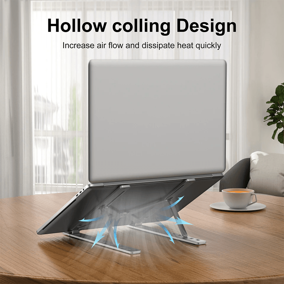 Portable Metal Aluminum, Foldable Laptop & Tablet Stand