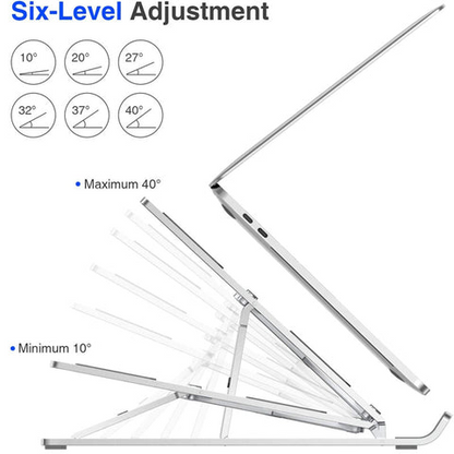 Portable Metal Aluminum, Foldable Laptop & Tablet Stand